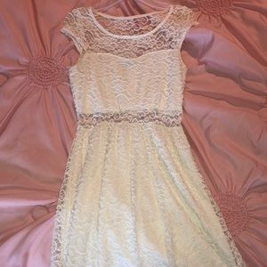 Lace dress with very cute sheer lace waist.